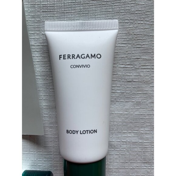 Ferragamo Red Travel Toiletry Bag With Facial Mist Lip Balm & Body Lotion Set - Picture 5 of 10